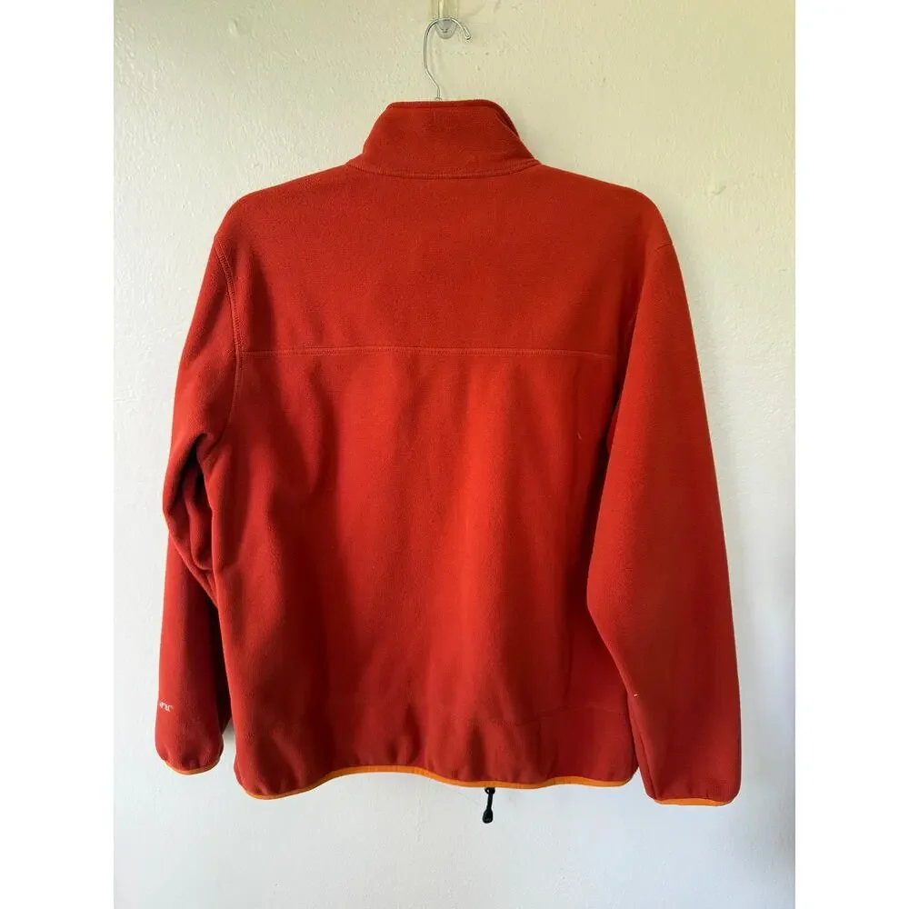 L.L.Bean Men’s Small Full Zip Fleece Jacket Burnt Orange Outdoor Fall